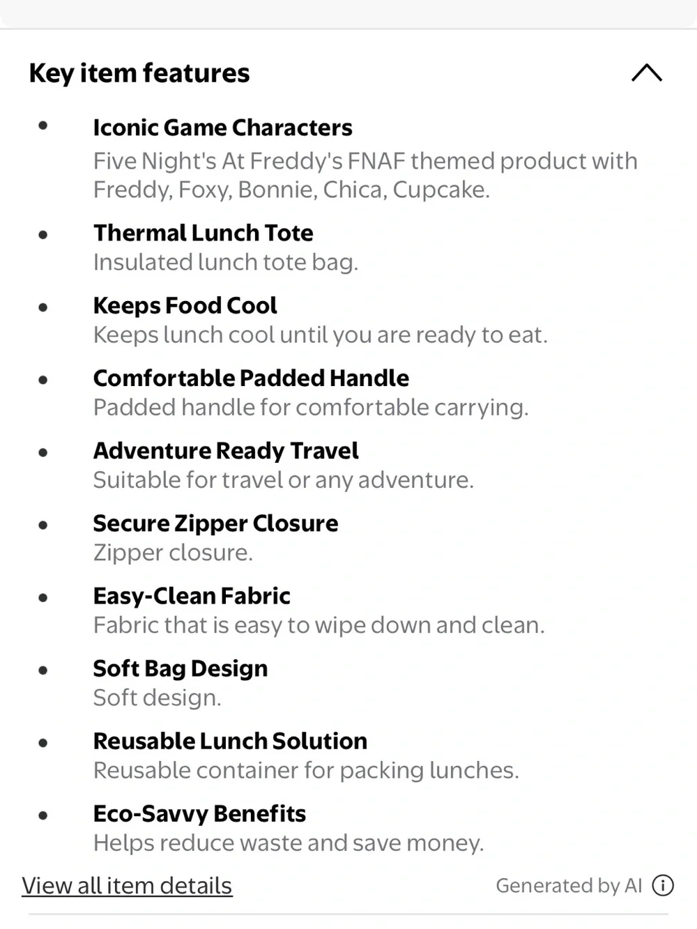 Five Nights at Freddy's Kids Lunch Bag - Multicolor
